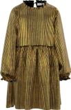 NAME IT NKFRITALLICA LS DRESS PB Girls' Dress - Size 140 - Gold - Long Sleeve - Party