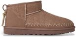 UGG Classic Ultra Mini Biarritz Leren Laarsjes Bruin