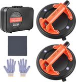VEVOR Vacuümzuiglift, 203 mm Glaslift met ABS-Handgreep, 180 Kg Hefvermogen, Tegelzuignap met Draagtas voor Het Tillen van Tegels, Graniet, Gipsplaten en Ramen (2 Stuks)