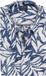 OLYMP Casual regular fit overhemd - korte mouw - structuur - offwhite met blauw dessin
