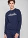 Greenbomb Wild Nature Mountain Logo Bleu Marine Manches Longues Col Rond Coton Biologique L Hommes Adultes 2023