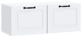 Support mural meuble TV blanc 78,5 x 31 x 30 cm bois modifié