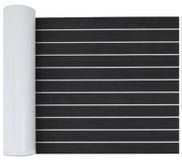 Syfax Bootmat Gestreept Donkergrijs en Wit 240 x 60 cm EVA