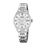 Festina Swiss Made Dameshorloge Anal. van RVS 316l Zilverkleurig