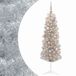 vidaXL - Smalle kunstkerstboom met kerstbal - 150 cm - 150 LED's - Warmwit