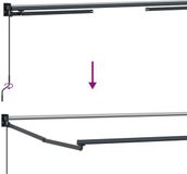 vidaXL Parasol manuel avec éclairage LED à énergie solaire 5 x 3 m Gris clair