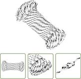 vidaXL - Boottouw - gevlochten - 3 mm x 50 m - polyester - wit