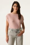 Garcia Dames Effen T-shirt Roze Korte mouw