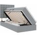 Maison Exclusive - Lit de rangement LED avec matelas gris clair 90 x 190 cm tissu