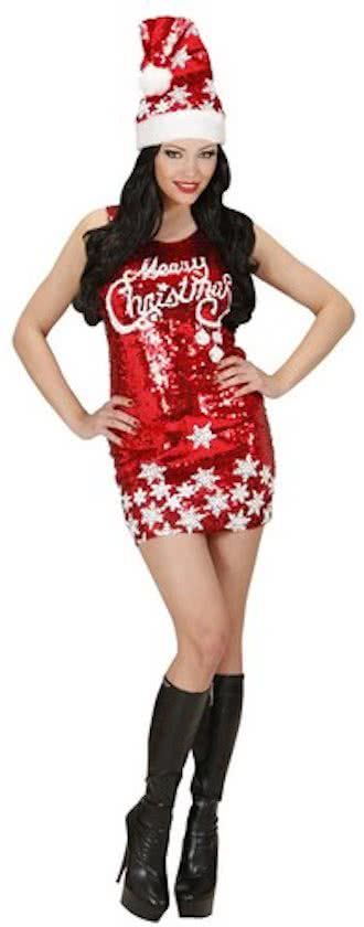 Vegaoo Schitterende kerstjurk voor volwassenen - Verkleedkleding - Medium