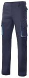 Velilla Bicolor Multi-pocket Broek V3004 Polyester Marineblauw/Zeeblauw Maat 52
