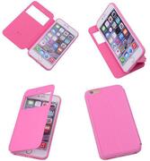 Best Cases View Cover Pink Apple iPhone 6 TPU BookStyle Hoesjes View Cover Pink Apple iPhone 6 TPU BookStyle Hoesjes