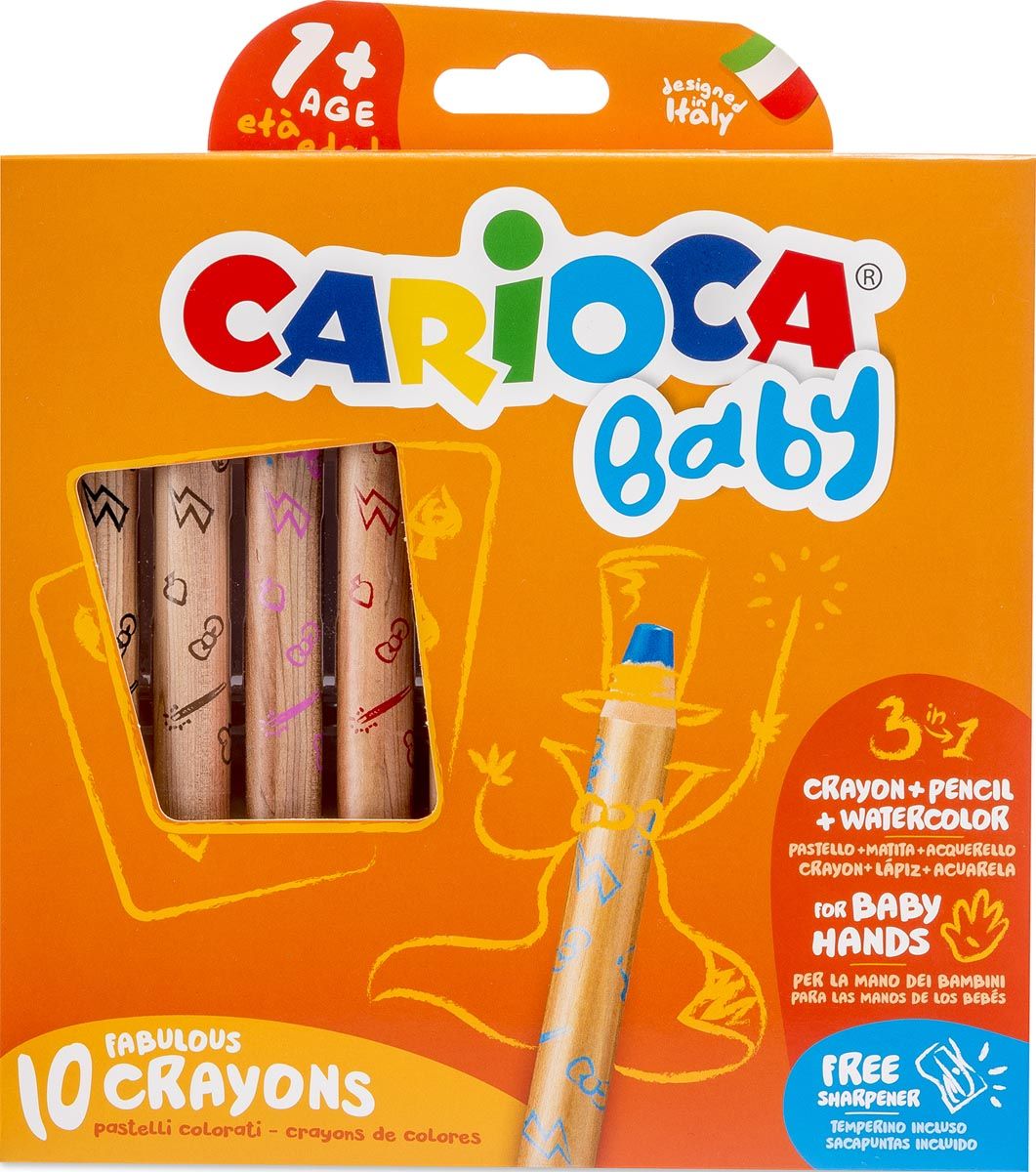 Carioca Baby 3-in-1 kleurpotloden - 10 stuks