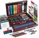 STARKSØN® 141-Delige Houten Tekenkoffer met Kleurpotloden, Stiften & Oliepastel Krijtjes & Accessoires – Tekendoos hout & Teken Koffer voor Volwassenen & Kinderen