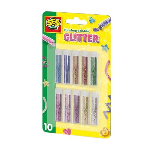 SES Creative 00252 Biologisch afbreekbare glitter - 10 kleuren