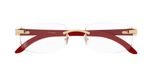 Cartier Lunettes de Vue Signature C De Cartier Ct0052o Unisexe Rouge Géométrique 53mm