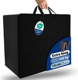 Beautissu VS95 – Robuuste Draagtas voor Opvouwbare Matras Model L 75x195 cm – Gemakkelijk Transport met Ritssluiting – Zwart