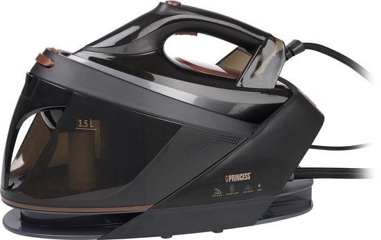 Princess 323090 Steam Station - Stoomgenerator - 3000W - Keramische zool - Druk max 7.5 bar - 1.5 Liter - Zwart