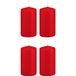 Trend Candles 4x Rode cilinderkaarsen/stompkaarsen 6 x 12 cm 40 branduren