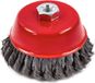 HBM Machines B.V. 3 Pièces 125 mm Brosse à gobelet - Brosse métallique pour meuleuse d'angle avec filetage torsadé