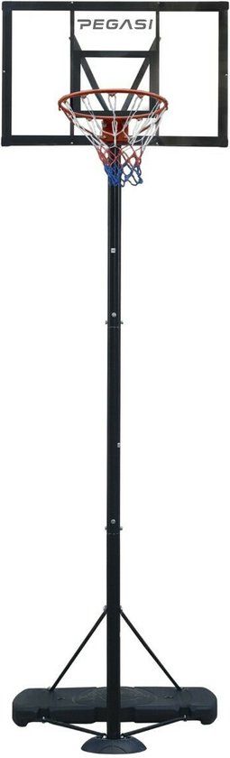 PEGASI Basketbalpaal Sport - Basketbalring - Indoor & Outdoor - 230 tot 305cm - Zwart