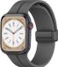 Strap-it Magnetische Siliconen band - Geschikt voor Apple Watch bandje - Donkergrijs