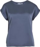 VILA Top met korte mouwen VIELLETTE Vintage Indigo