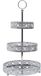 Home Deco Factory Étagère 3 niveaux - argent - métal - D25 x H46 cm