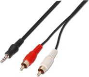 AISENS A128-0148 câble audio 3 m 3.5mm 2 x RCA Noir