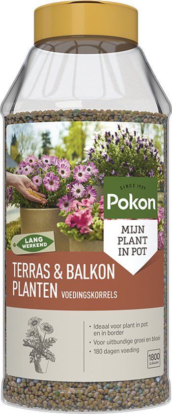 Pokon Terras & Balkon Planten Voedingskorrels - 1800gr