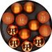 Cosy & Trendy Kerstballen - 12x - oranje - 6 cm - kunststof - mat - glans - glitter - onbreekbaar - met ophanglintjes