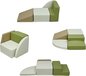 Sunny Sena Foam Blokken - Zachte Klim- Stapel- en Speelblokken - Beige, Bruin en Groen - Softplay Foamblokken - Montessori Speelgoed - Vanaf 12 maanden - Veilig Binnen Spelen