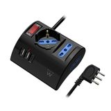Ewent EW3869 power uitbreiding 1,5 m 3 AC-uitgang(en) Binnen Zwart