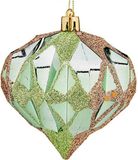 Krist+ Kerstballen Diamant Ø 8 cm 6 Stuks Groen Plastic