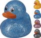Badeend XL met glitter 13cm 4 assorti