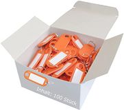 WEDO Sleutelhanger met ring en verwisselbaar, beschrijfbaar etiket, 100 stuks