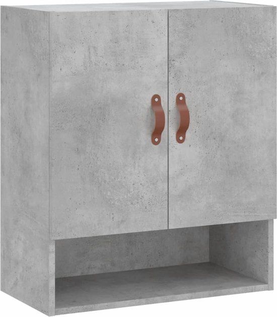 vidaXL Wandkast 60x31x70 cm bewerkt hout betongrijs