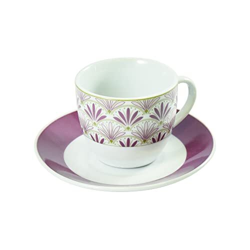 HOUSE COLLECTION LINEA LUXOR - koffieservies Borgogna 6-delig met schotel