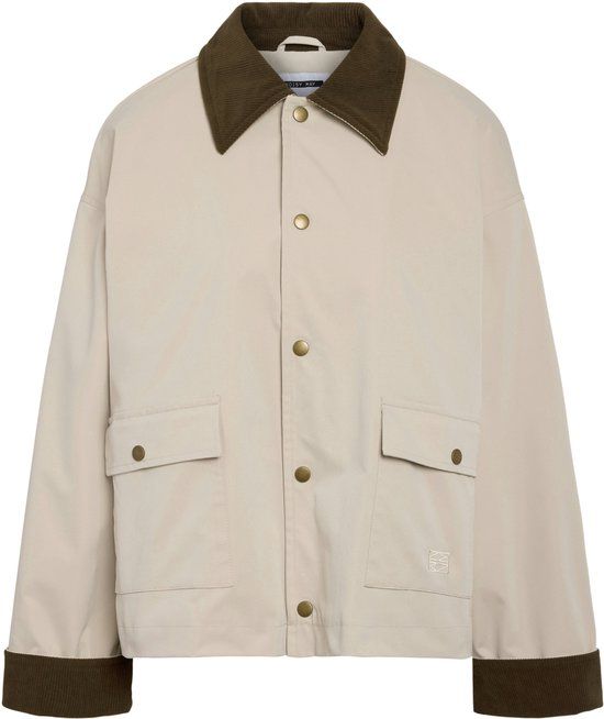 Noisy May NMNORA CORDUROY COLLAR JACKET NOOS Dames Tussenseizoensjas - beige - M