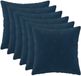vidaXL - Kussensloop - 6 stuks - HEERLEN - Blauw - 40 x 40 cm - Katoensatijn