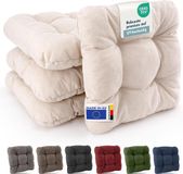 Beautissu Set van 8 Premium Stoelkussen 40x40 cm Natuur