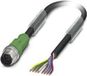 Phoenix Contact 1522493 Sensor/actuator connector, geassembleerd M12 Aantal polen: 8 Stekker, recht 1.50 m