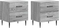 vidaXL Nachtkastje 2 stuks Grijs Sonoma 43 x 34,5 x 47,5 cm Bewerkt hout