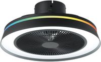 Eglo Vallonia Plafondventilator met lamp - Ø 48 cm - Zwart
