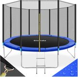 Tectake® Trampoline - Trampoline de jardin - 396 cm - Trampoline pour enfants avec filet de sécurité - Jouet d'extérieur - Trampoline de sport