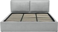 Vente-unique Bed met opbergruimte stof lichtgrijs 180 x 200
