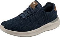 Skechers Lattimore Coringa Basketbal voor heren, gebreide mesh, marineblauw, 43 EU