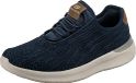 Skechers Lattimore Coringa Basketbal voor heren, gebreide mesh, marineblauw, 43 EU