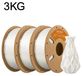 PLA filament - 1,75 mm pour imprimantes 3D - bobine de 3 kg - Faible retrait - Bien enroulé - Blanc jade