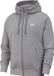 Nike Nsw Club Hoodie Fz Bb Heren Sportvest - Dk Grey Heather/Matte Silver/(White) - Maat XL